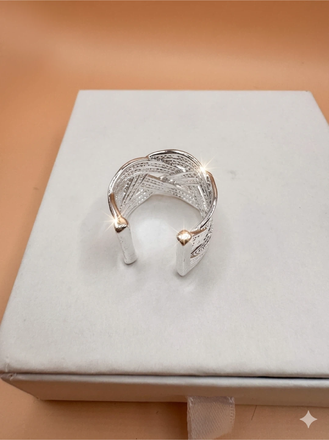 🥰 Silver 925 ring, adjustable fit - photo 4