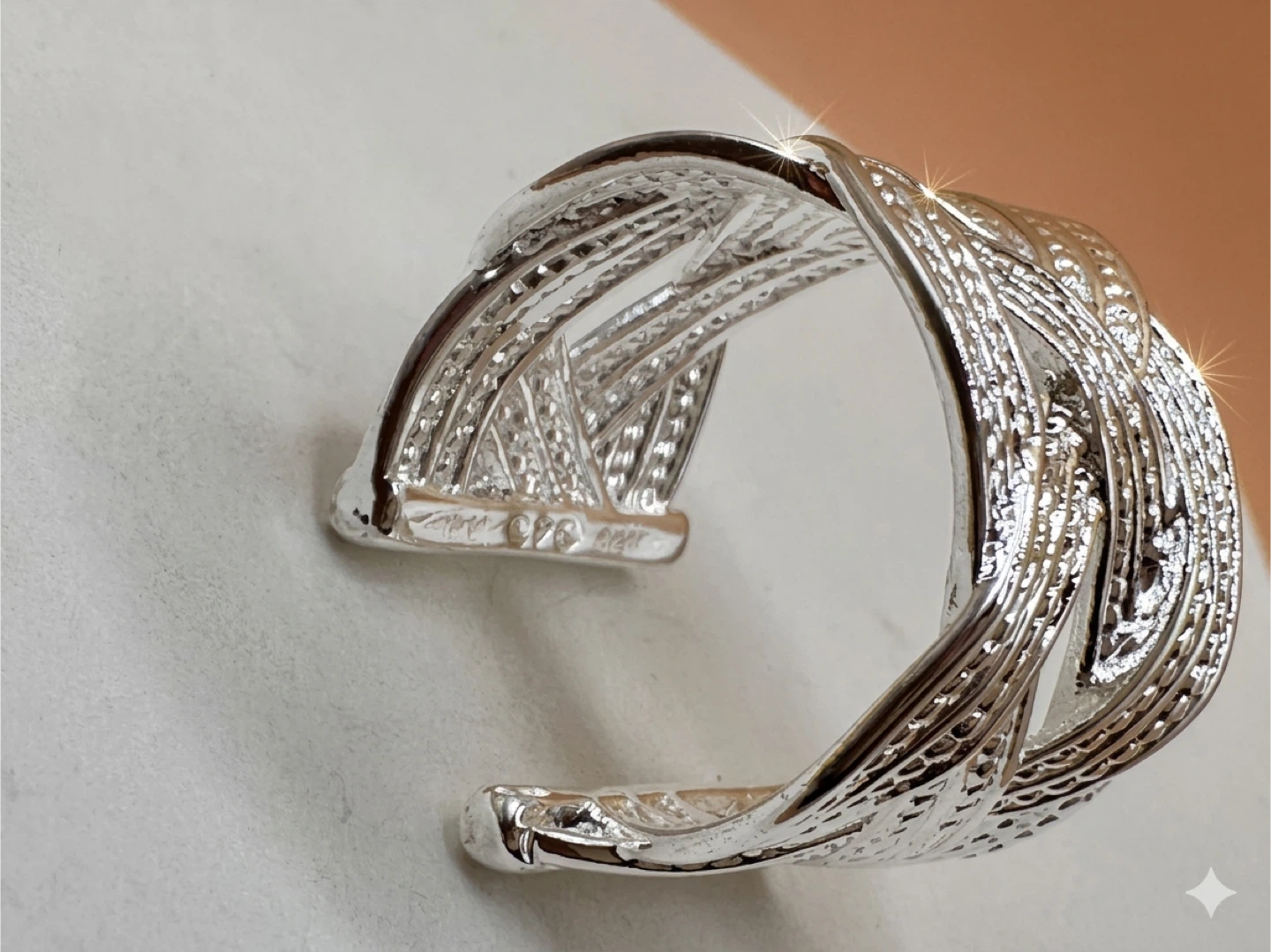 🥰 Silver 925 ring, adjustable fit - photo 3