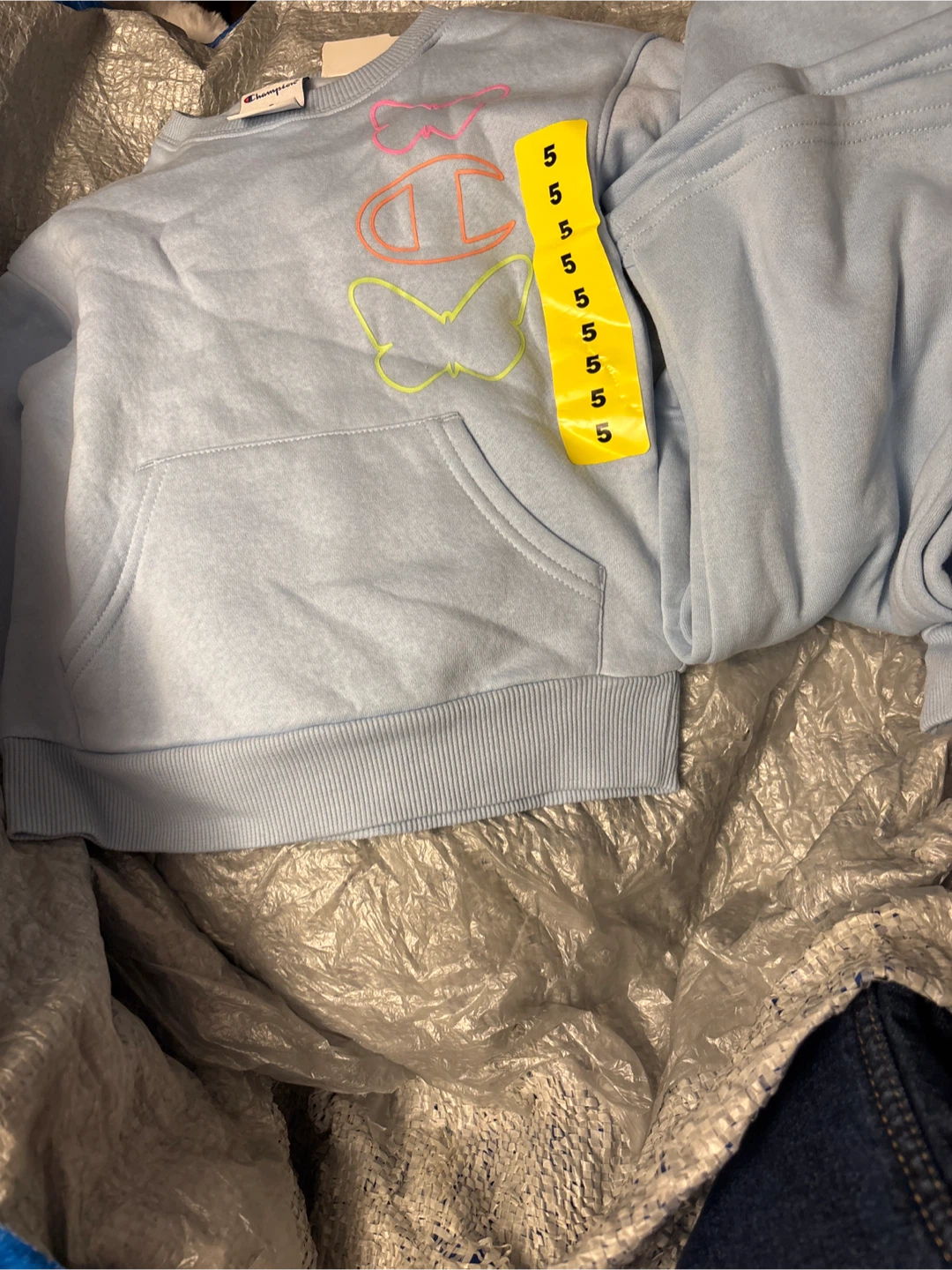 Champion Baby Blue 2pc sweat pant & Sweat top - Size 5