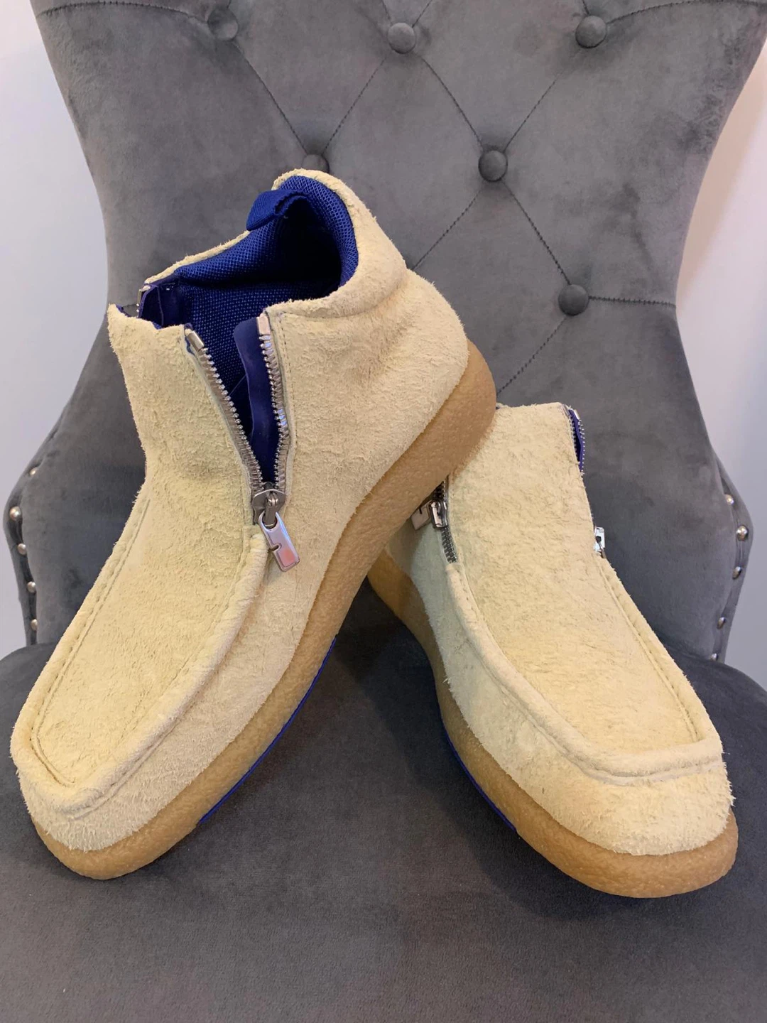 Burberry Suede Zip Boots. Size 45US - photo 5