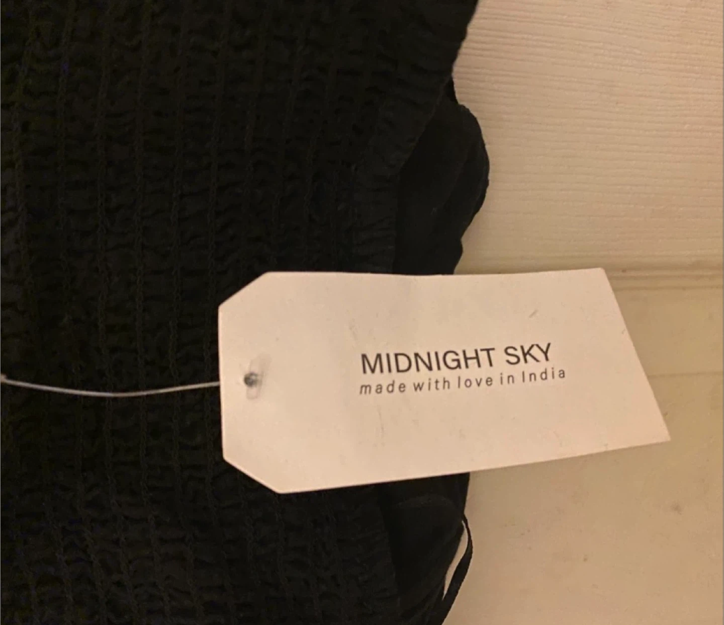 Midnight Sky Black Smocked Crop Top - photo 2