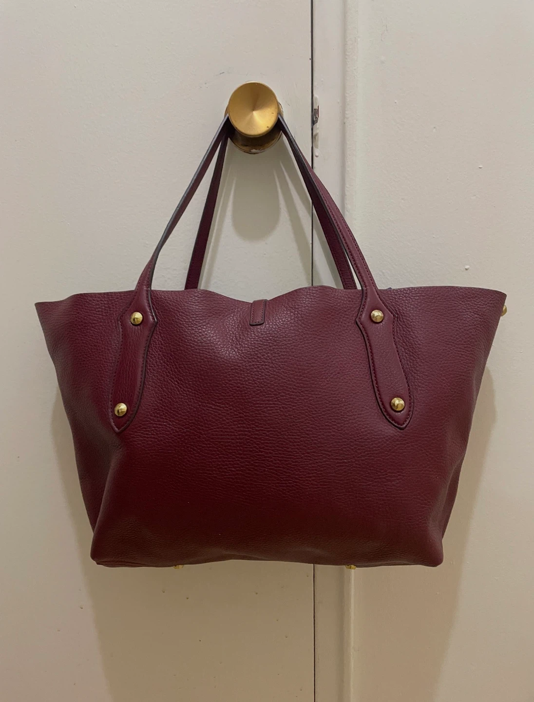 Annabel Ingall Burgundy Leather Tote Bag - photo 2