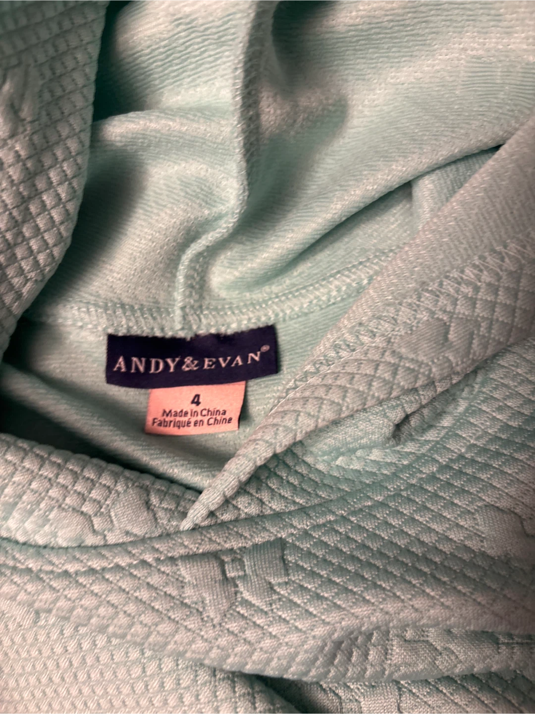 NWOT Andy & Evan Kids Quilted Hoodie and Sweatpants Set - Size 4 - photo 2