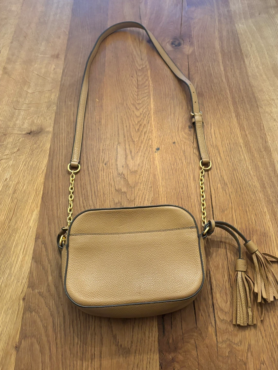 Tory Burch Tan Leather Camera Bag with Tassels - photo 4