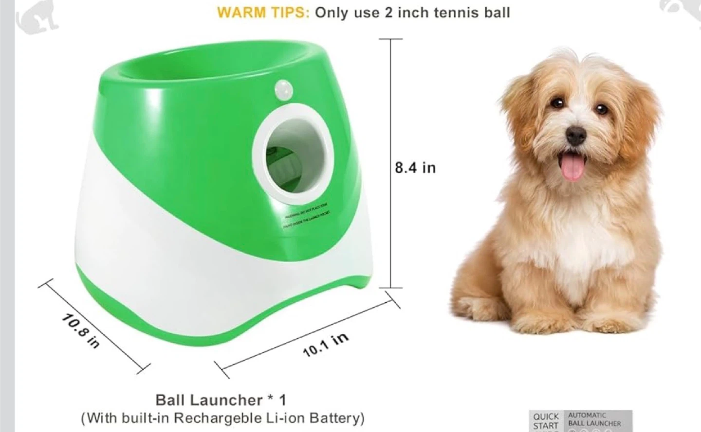 Dog Balls Thrower Launcher - Rechargeable Machine + 9 New Balls - photo 3