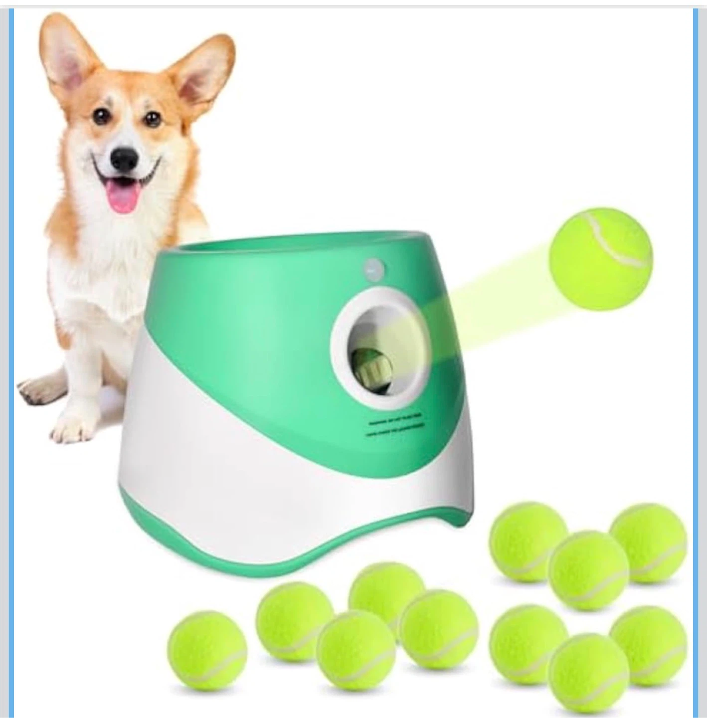 Dog Balls Thrower Launcher - Rechargeable Machine + 9 New Balls