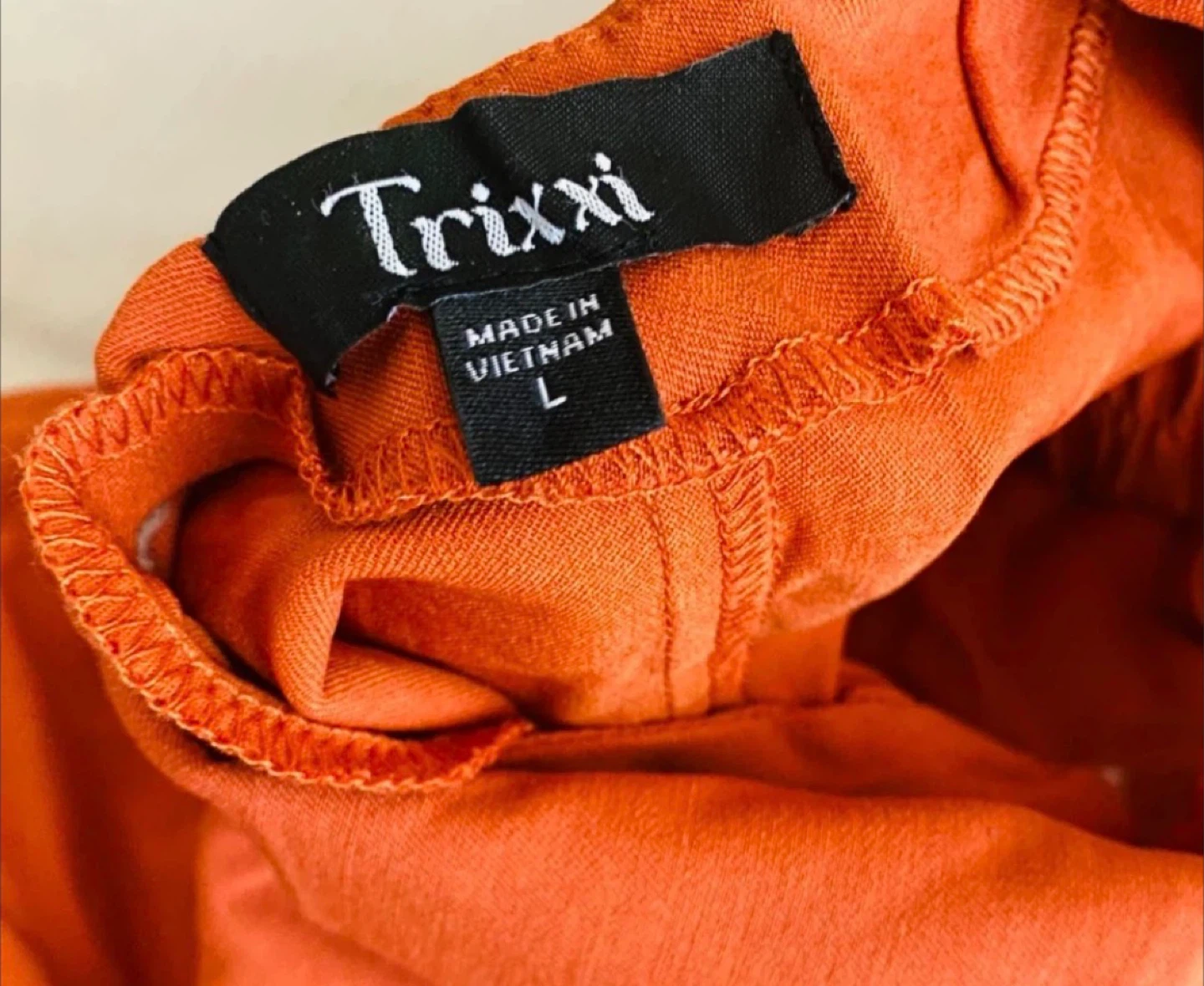 Trixxi Orange Square Neck Mini Dress Size L - photo 3