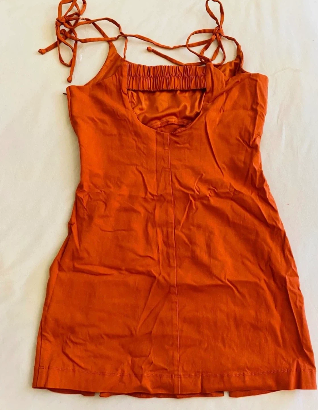 Trixxi Orange Square Neck Mini Dress Size L - photo 4