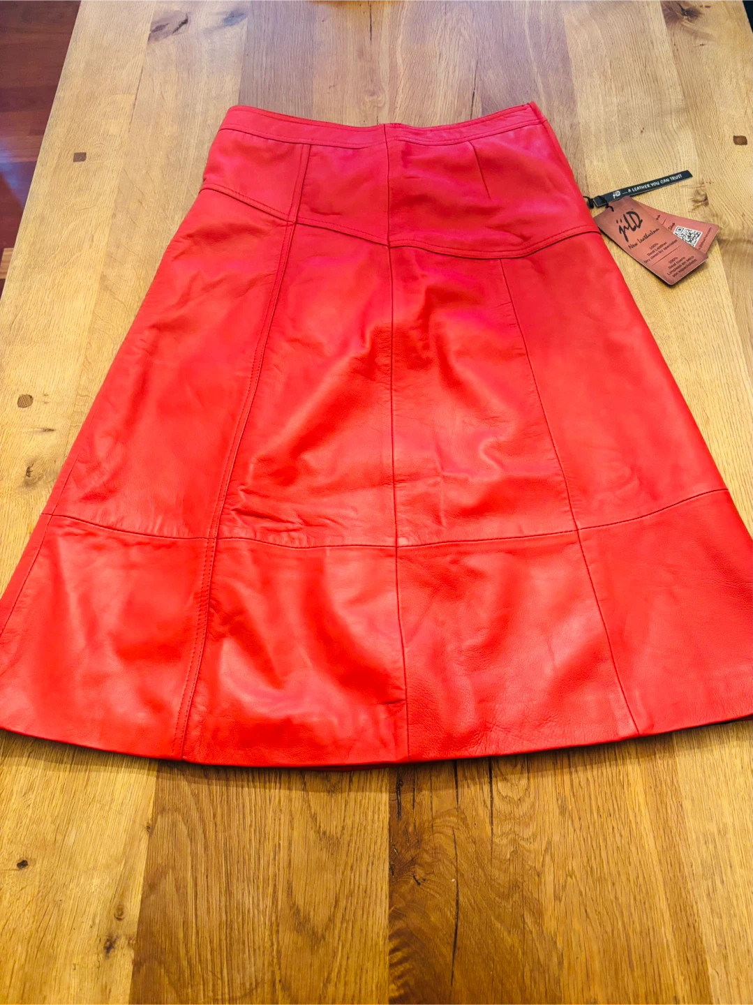 Jill New Leatherinn Red Leather Skirt - photo 4