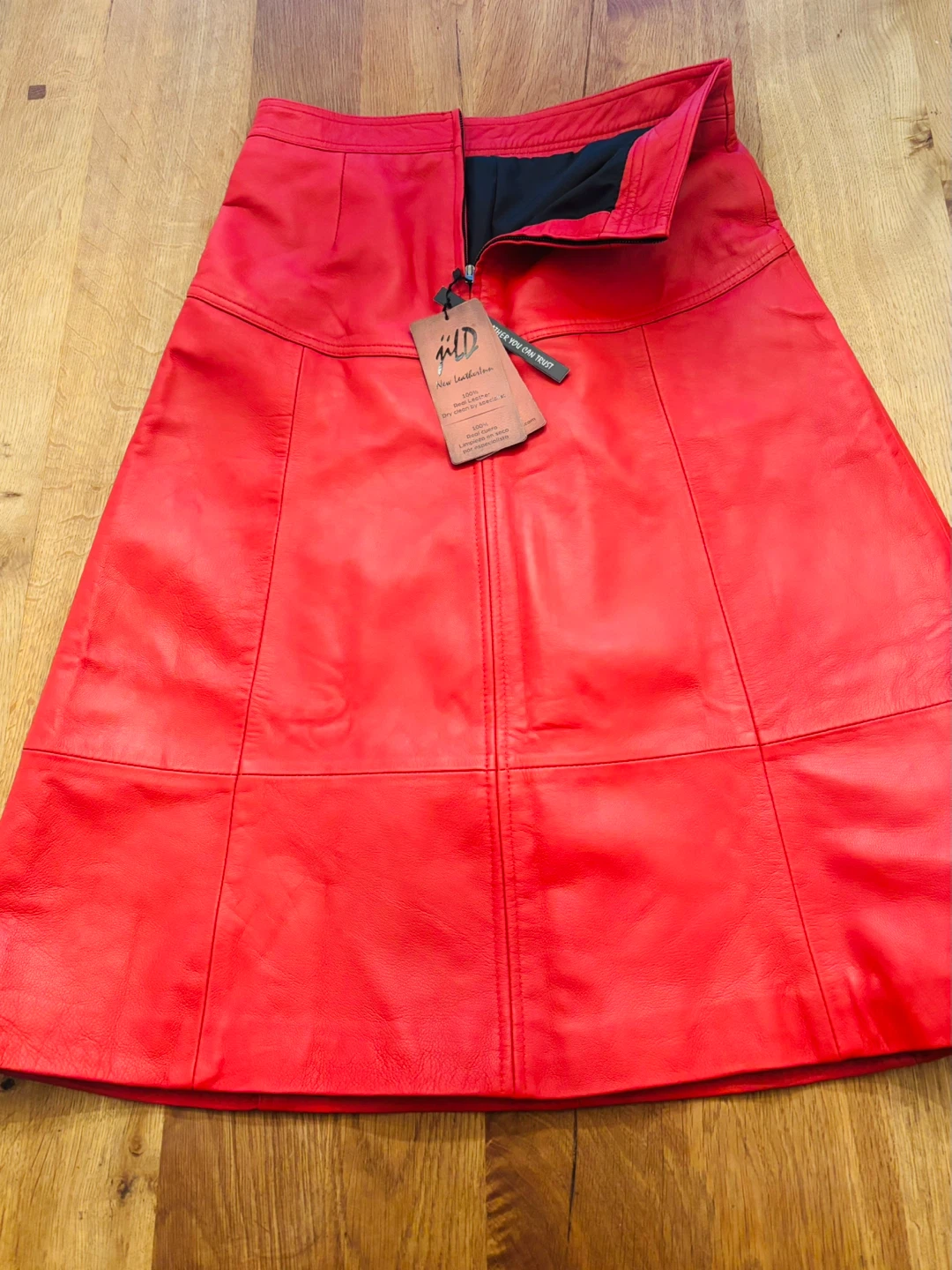 Jill New Leatherinn Red Leather Skirt - photo 2