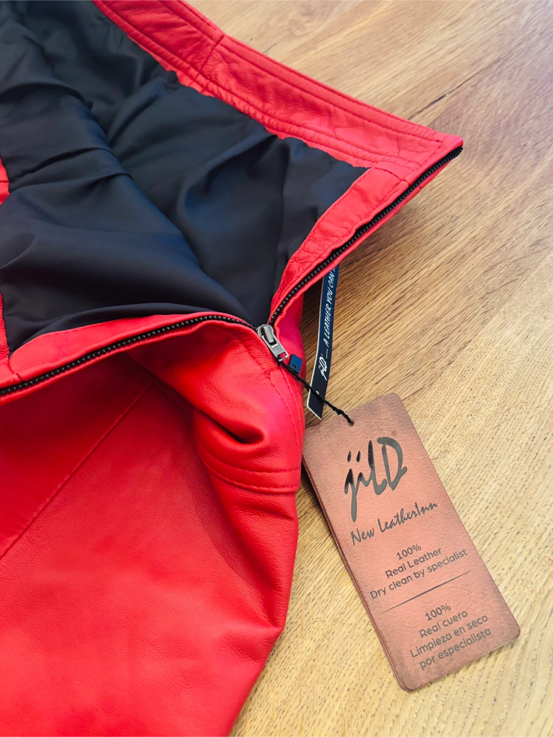 Jill New Leatherinn Red Leather Skirt - photo 3