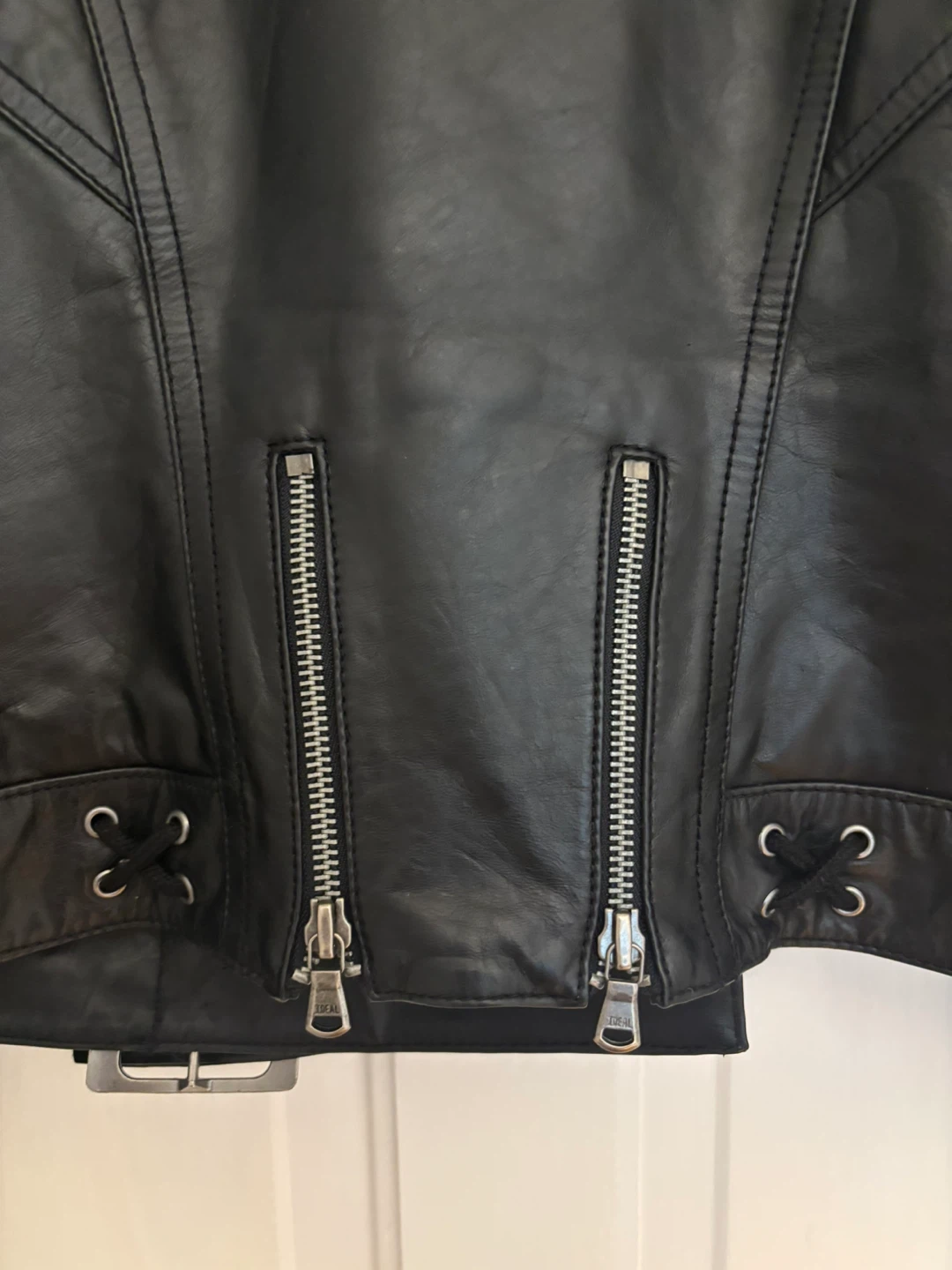 Express Black Leather Moto Jacket Size M - photo 5