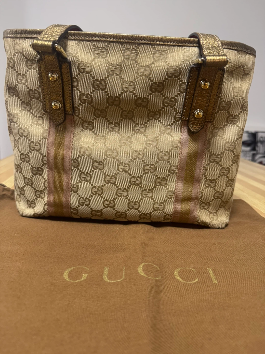 Authentic Gucci Monogram Tote Bag - photo 3