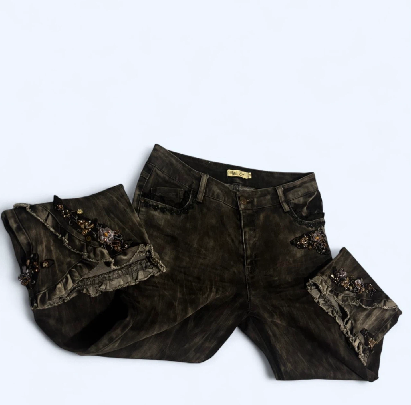 Bell Dahi Embroidered Flared Jeans