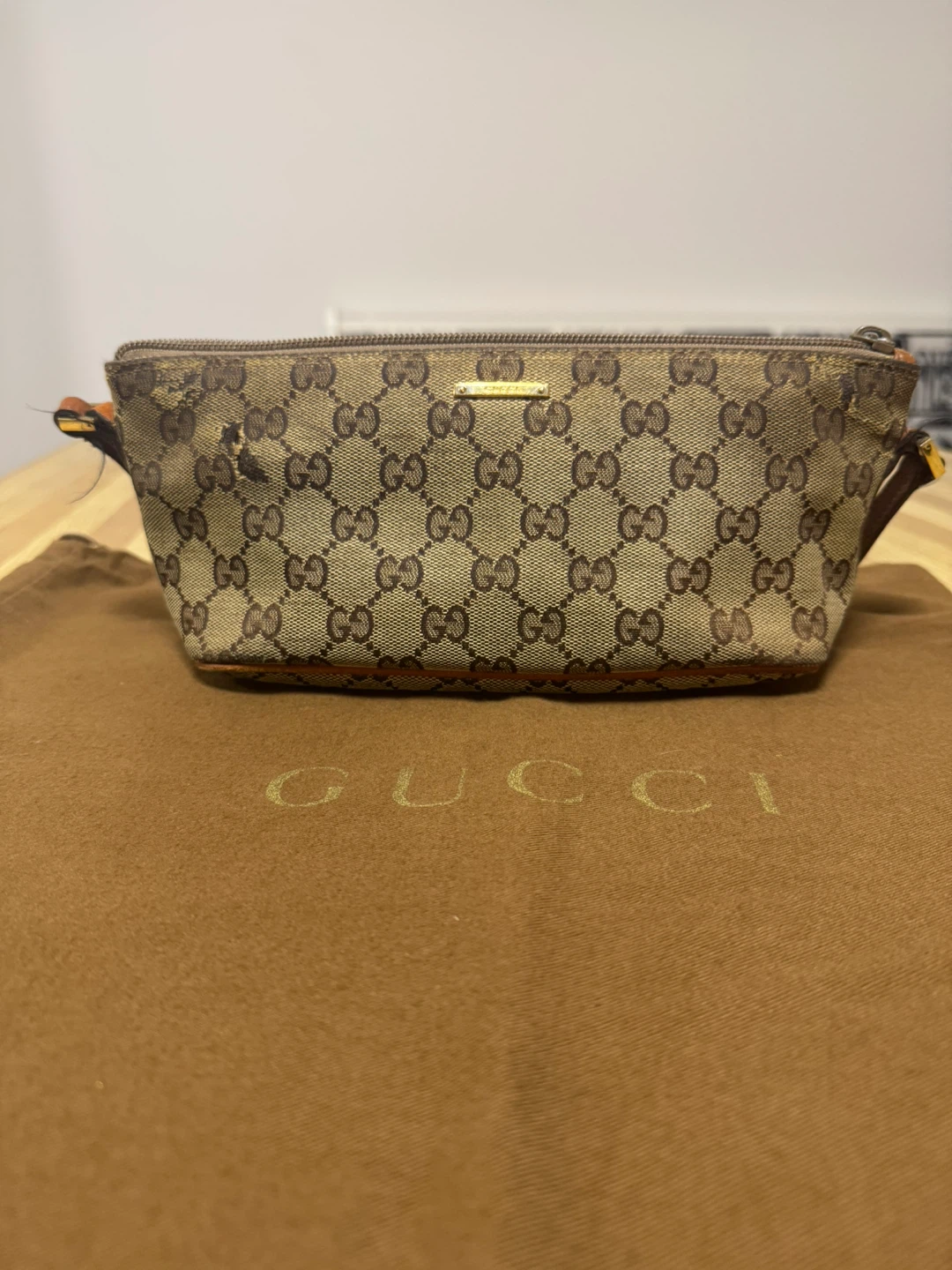 Gucci Monogram Canvas Pouch