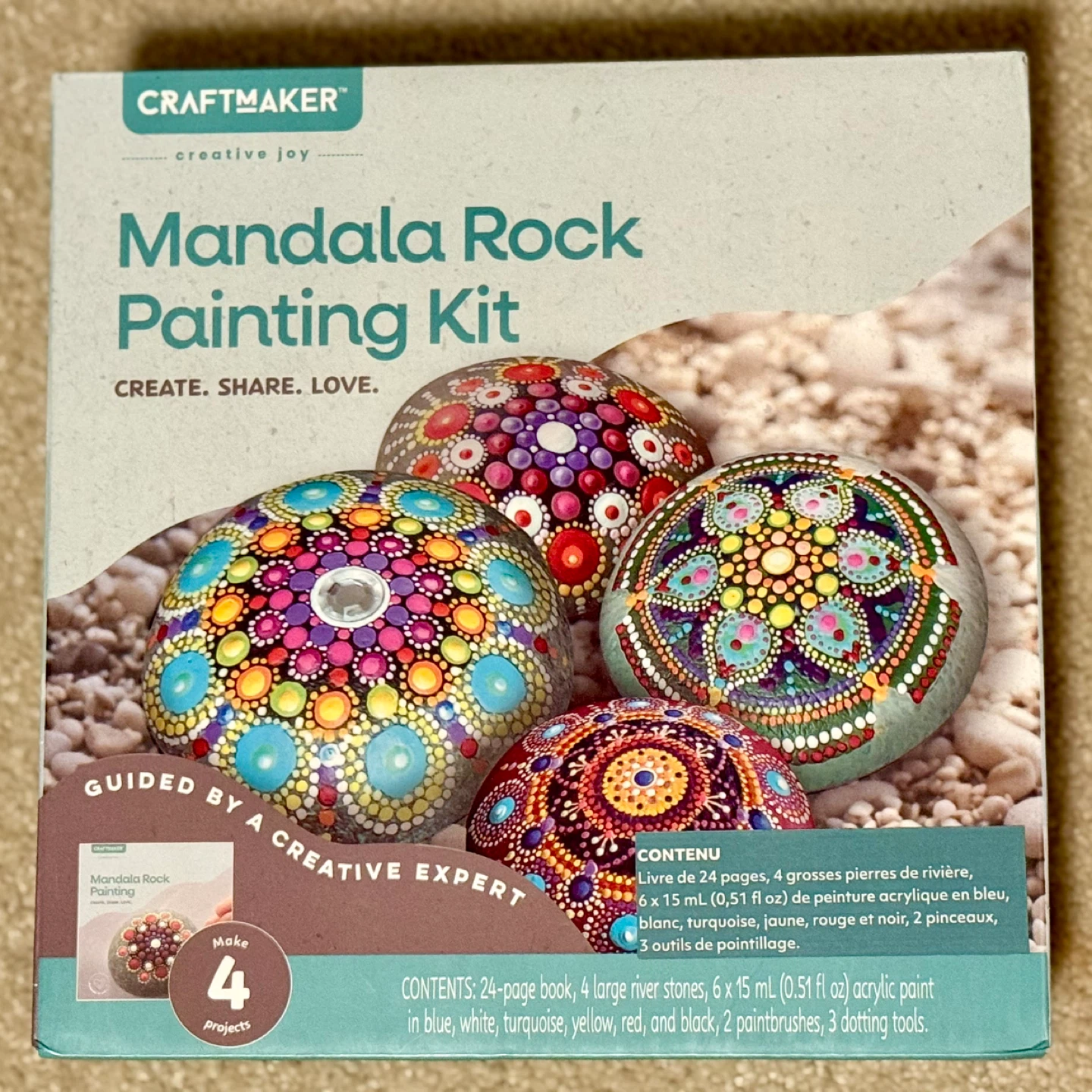 CRAFTMAKER Mandala Rock Painting Kit