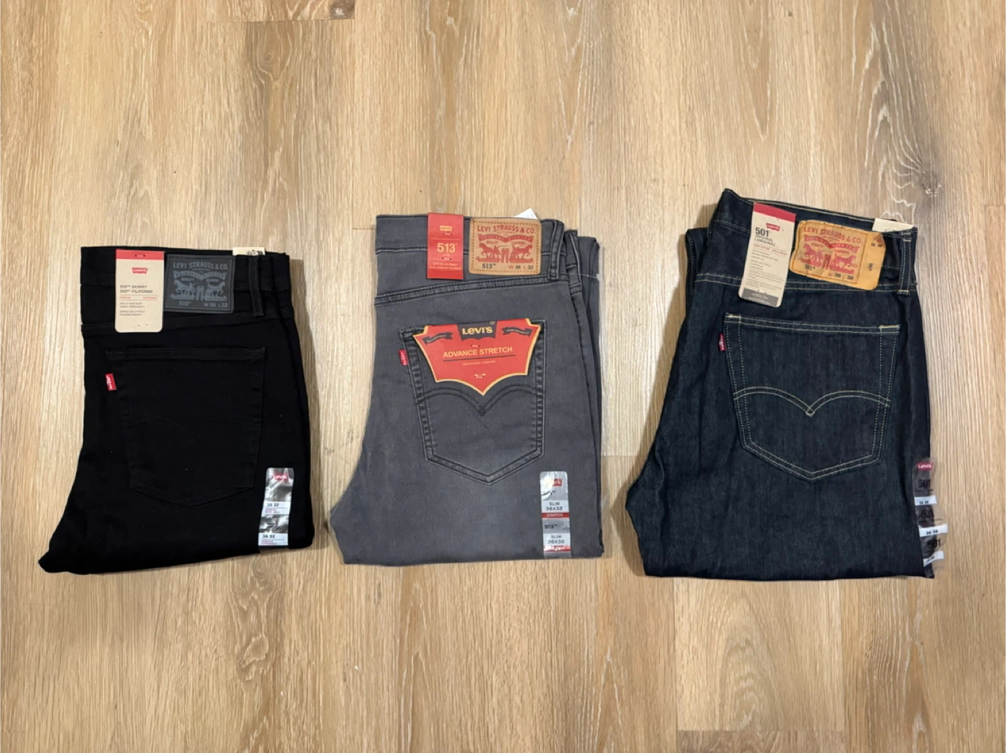 Levi’s 501/510/513 Men Jeans - 3 Different Styles