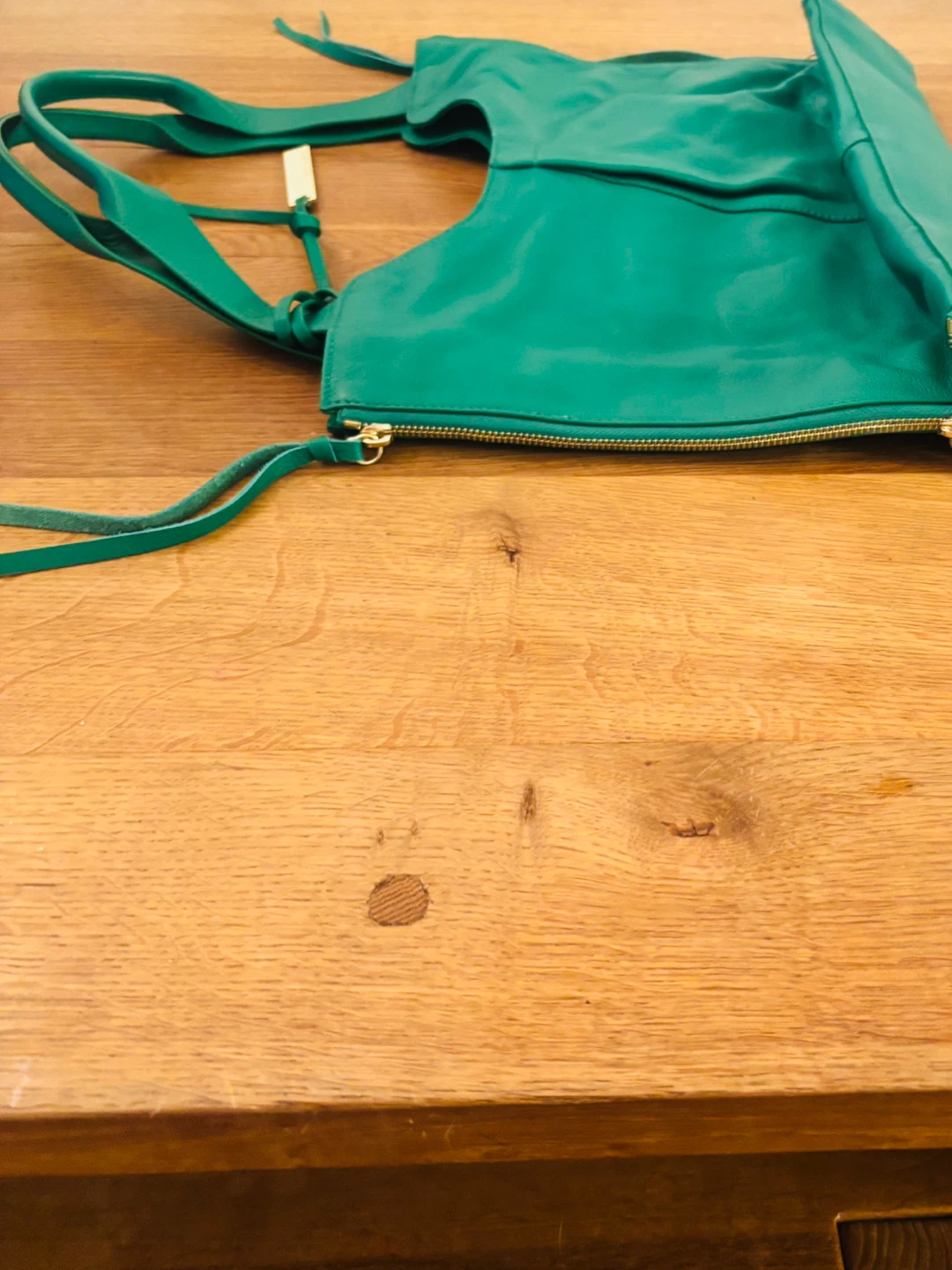 Vince Camuto Teal Leather Tote Bag - photo 3