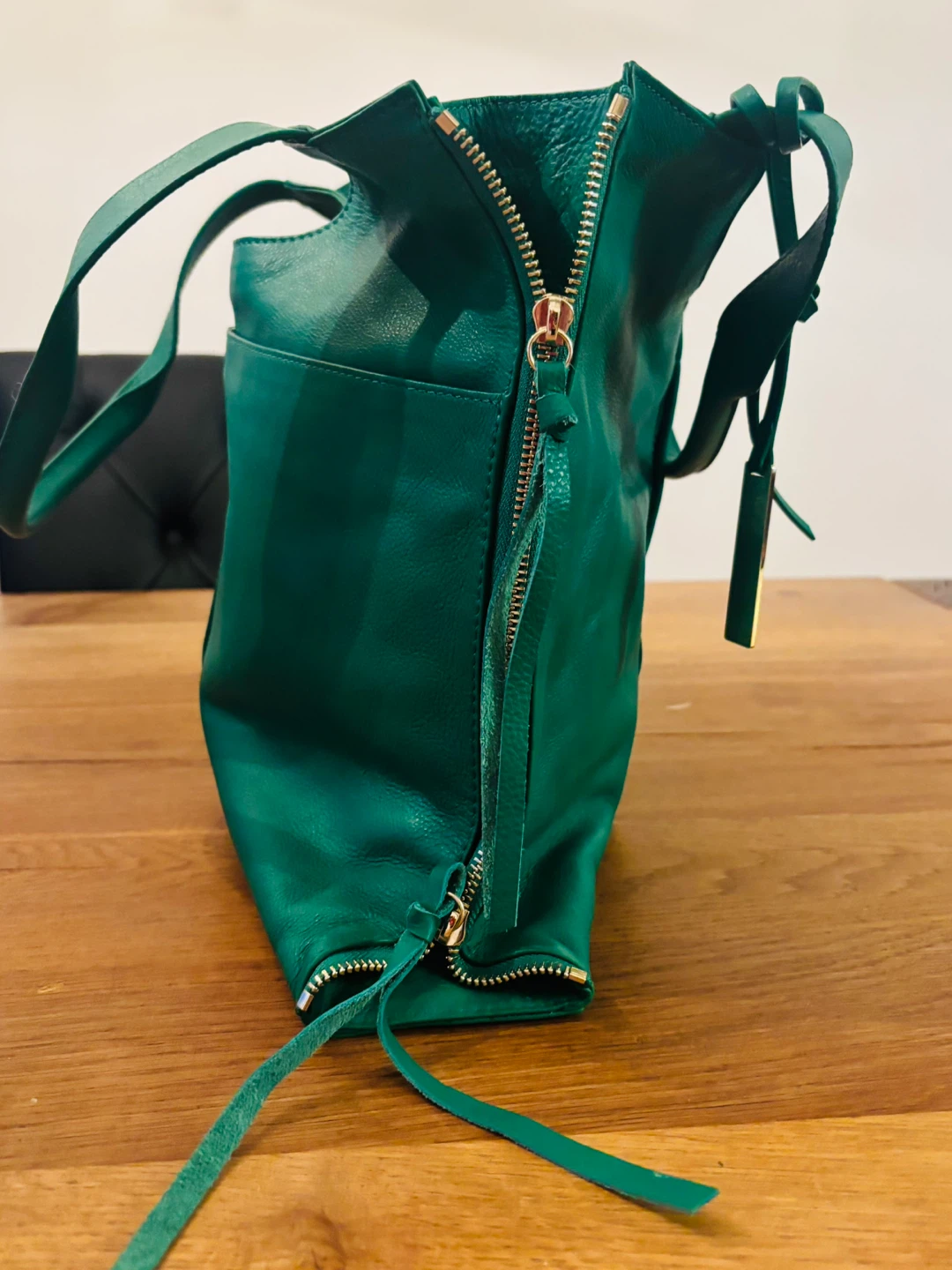 Vince Camuto Teal Leather Tote Bag - photo 4