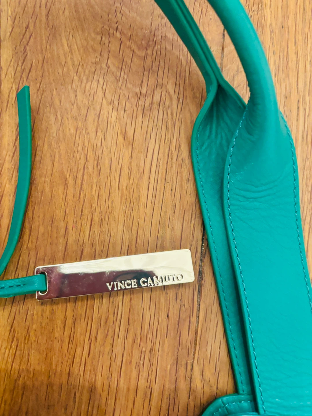 Vince Camuto Teal Leather Tote Bag - photo 2