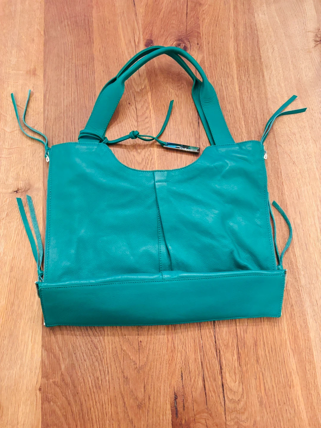 Vince Camuto Teal Leather Tote Bag