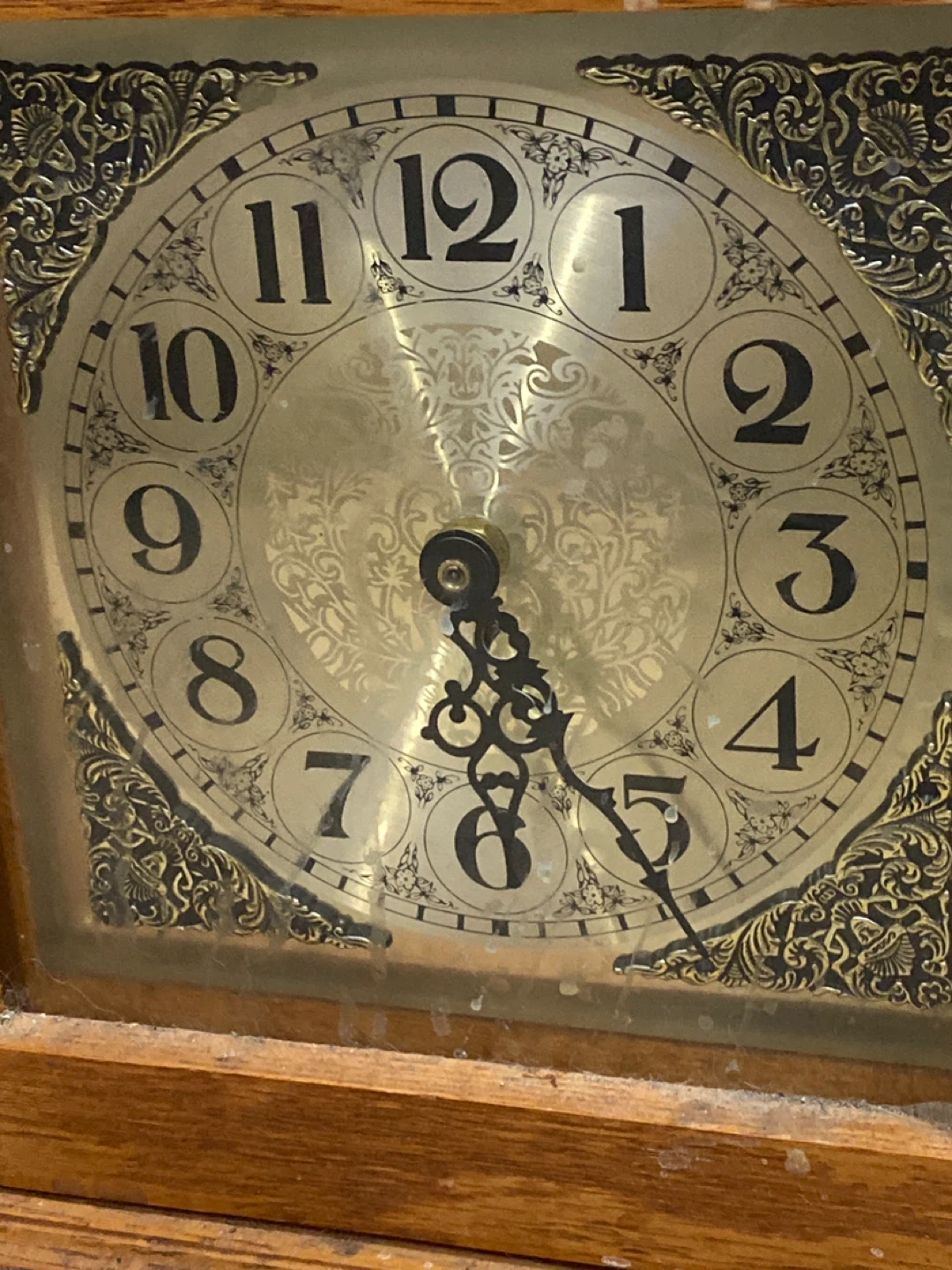 Wooden Mantel Clock Jewelry Box - photo 4