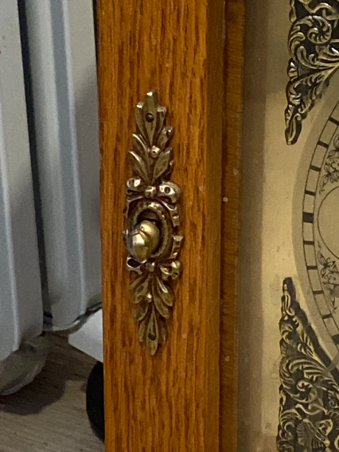 Wooden Mantel Clock Jewelry Box - photo 5