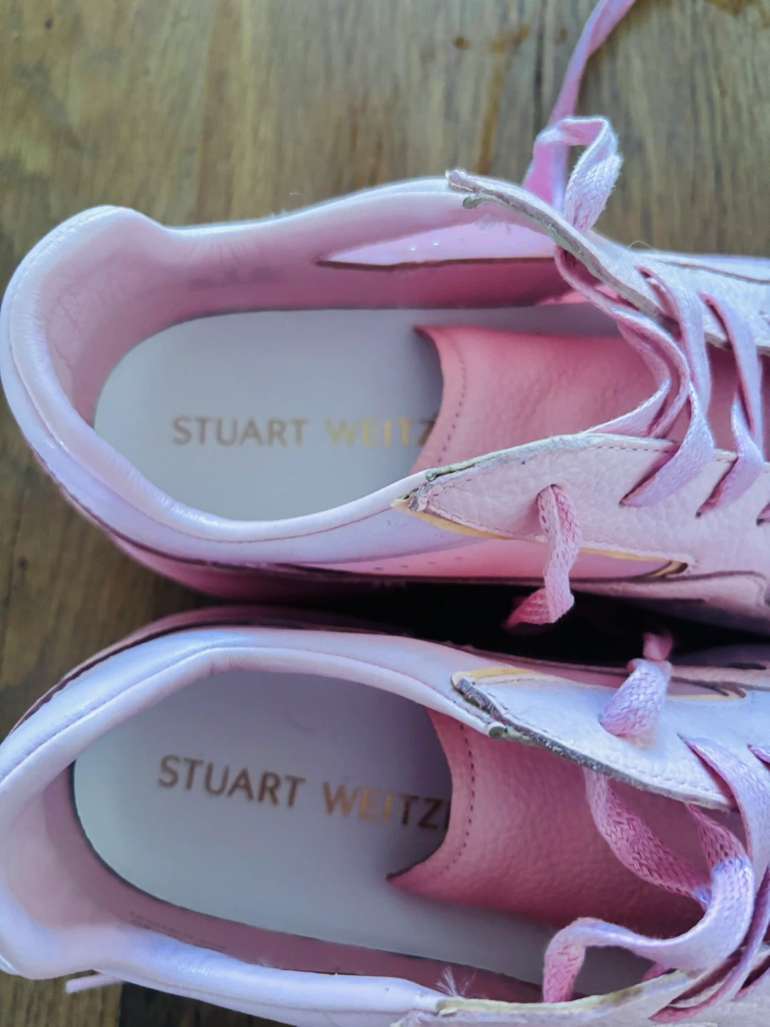 Stuart Weitzman Pink Leather Sneakers - photo 4