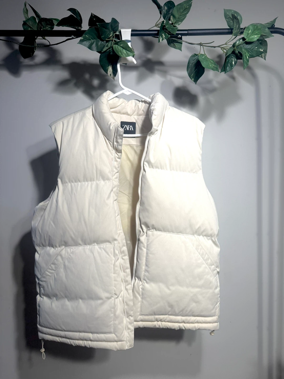 ZARA Puffer Vest - Cream