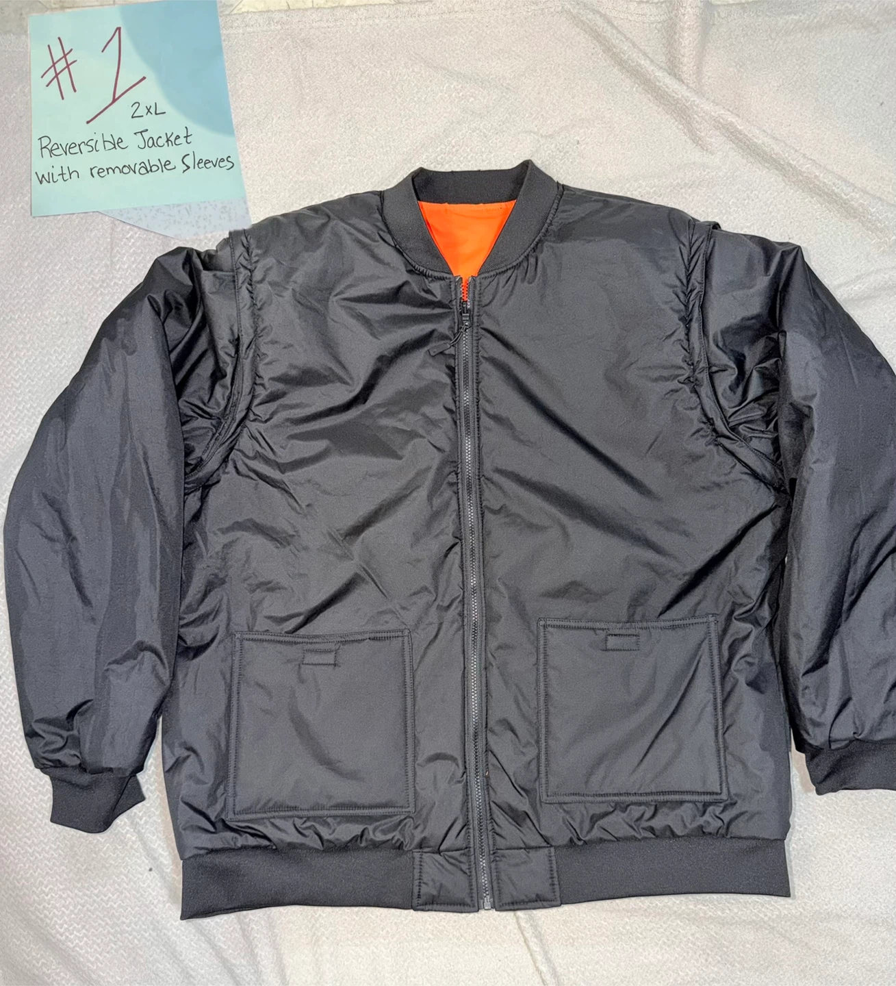 Reversible Hi‑Vis Jacket w/ Removable Sleeves – 2XL (Brand New!) - photo 2