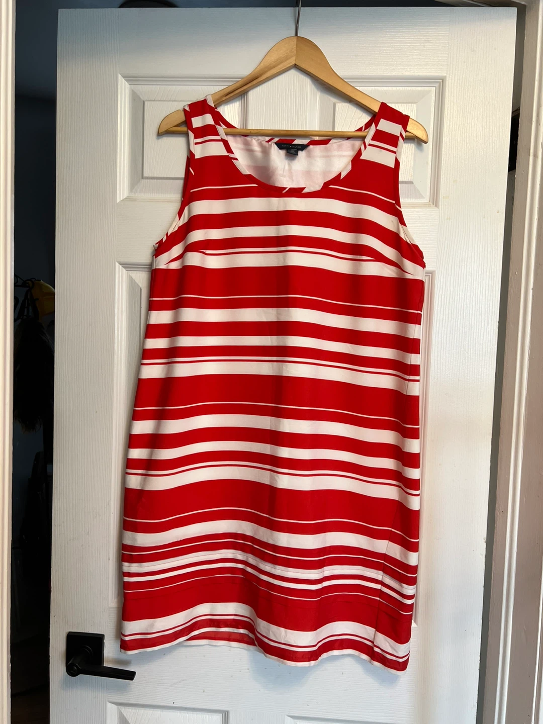 Tommy Hilfiger Striped Sleeveless Dress - Red/White