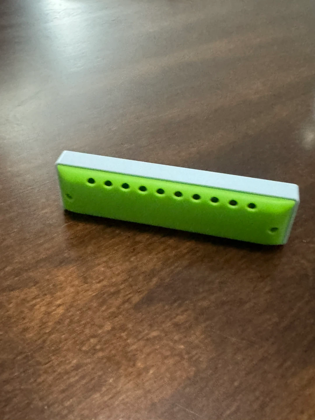 Green 10-hole Harmonica
