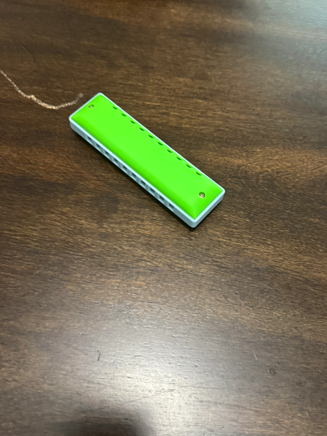 Green 10-hole Harmonica - photo 2