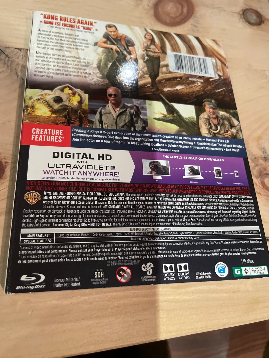 Kong: Skull Island Blu-ray + DVD BNIB - photo 2