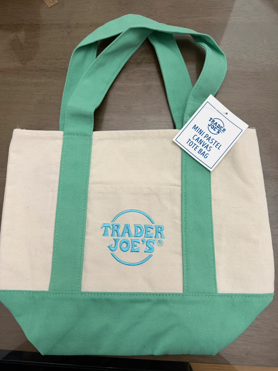 Trader Joe's Mini Pastel Canvas Tote Bag - photo 4