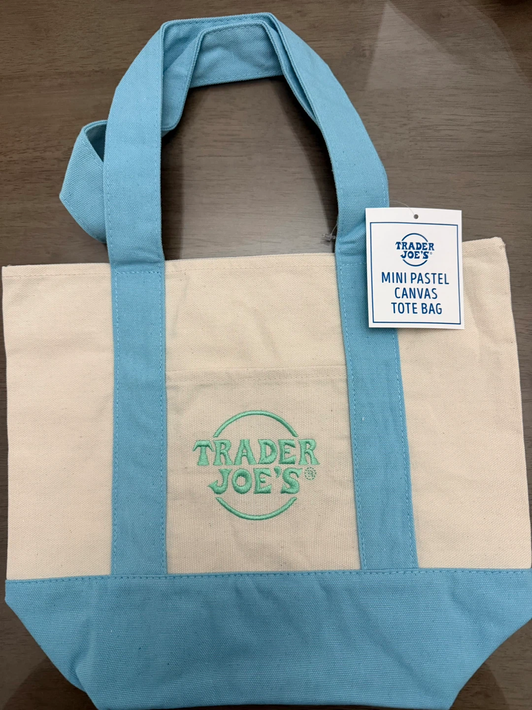 Trader Joe's Mini Pastel Canvas Tote Bag - photo 2