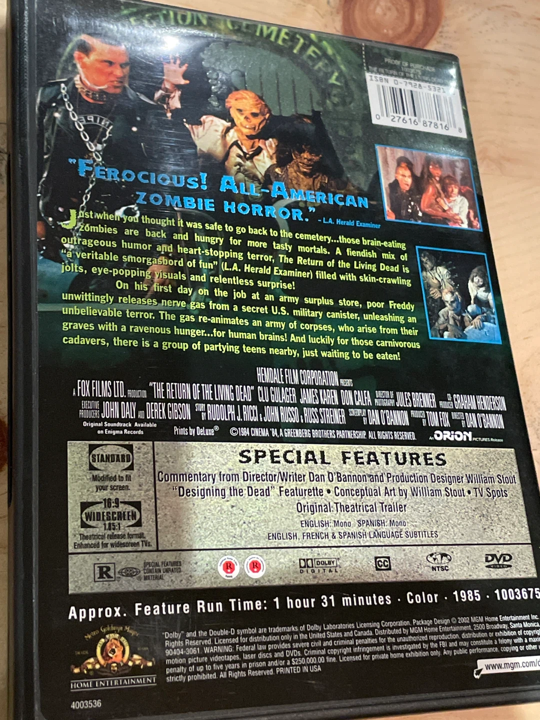 The Return of the Living Dead DVD - photo 2