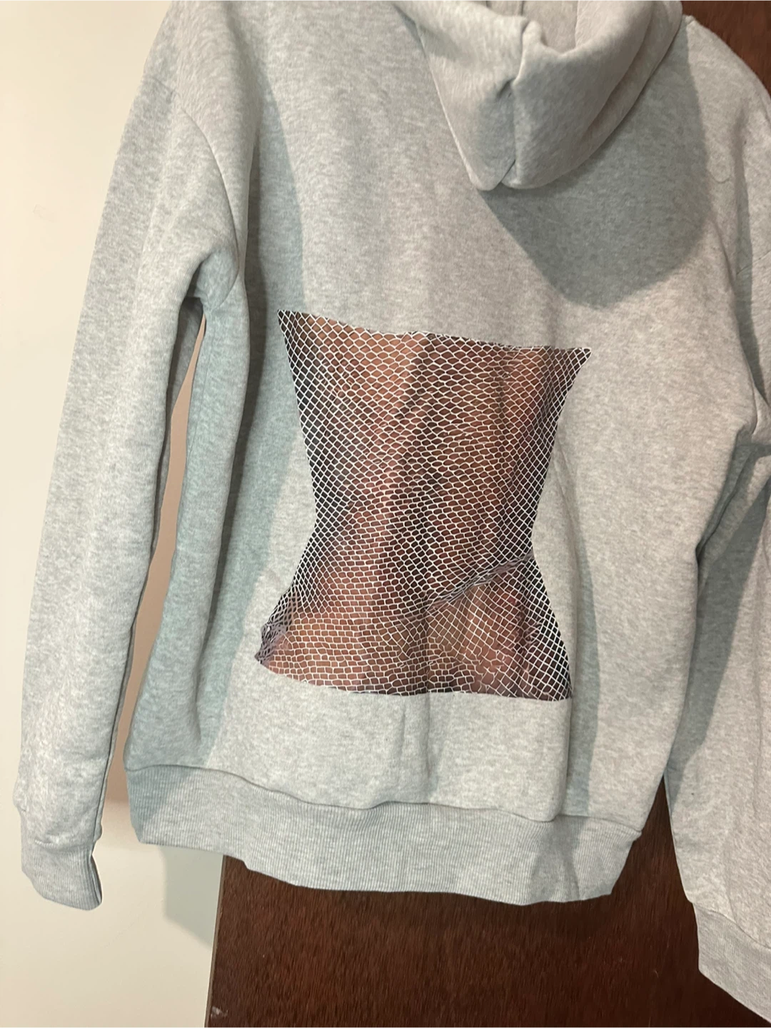 New Grey Graphic Hoodie