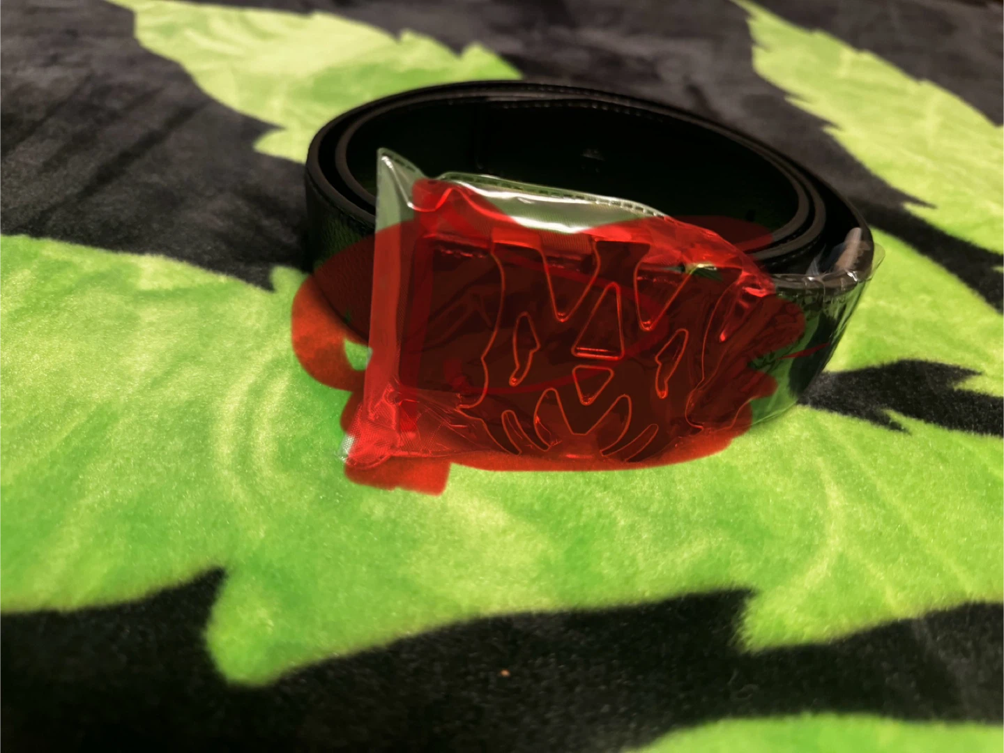 Black Amiri belt golden
