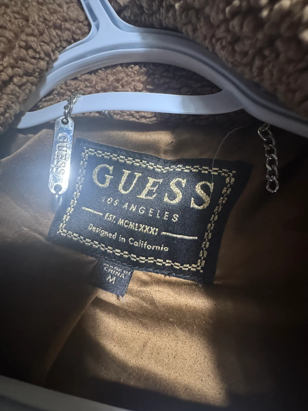Guess Teddy Coat - Brown, Size M - photo 2