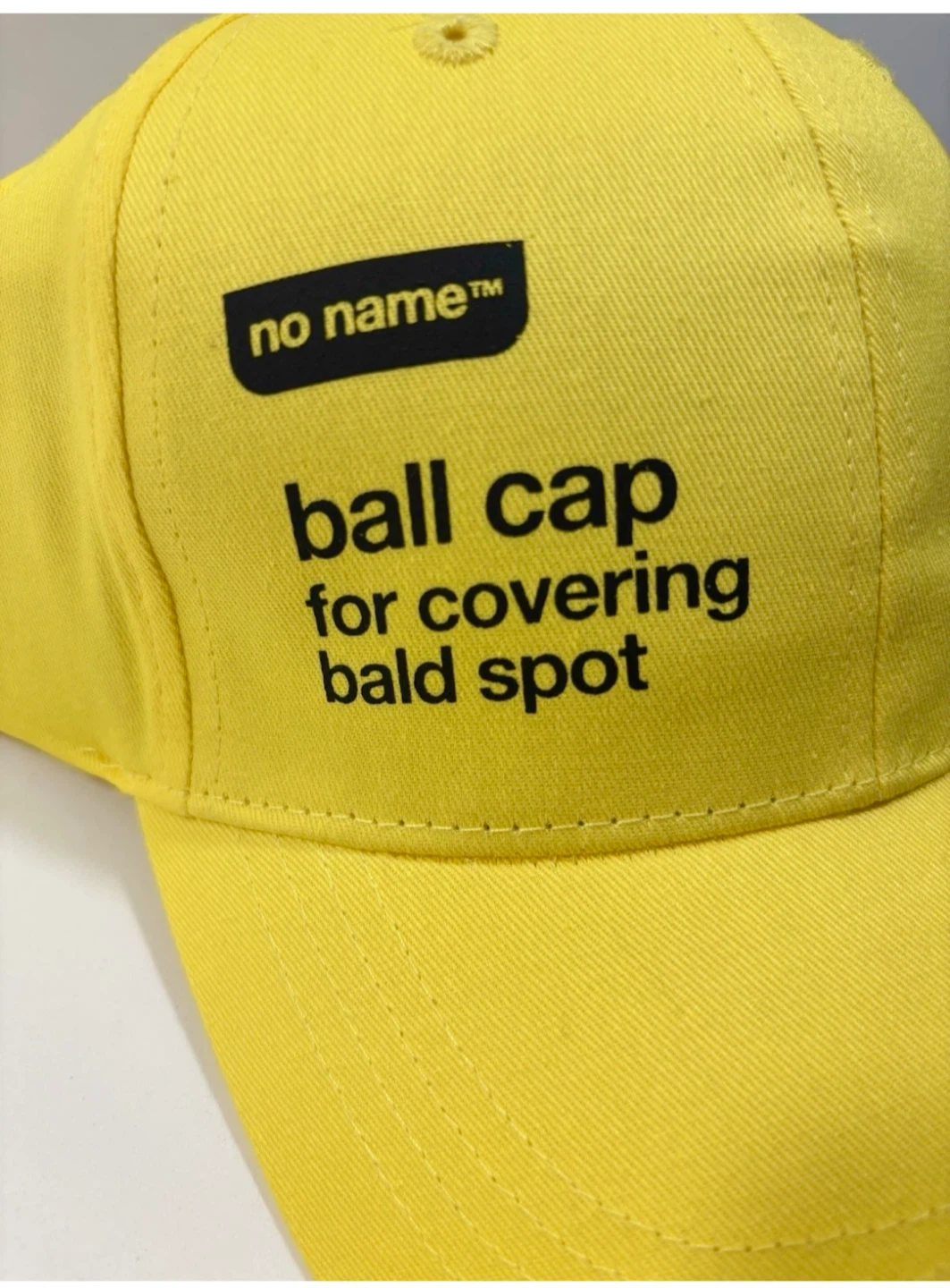 no name ball cap for covering bald spot VIRAL YELLOW