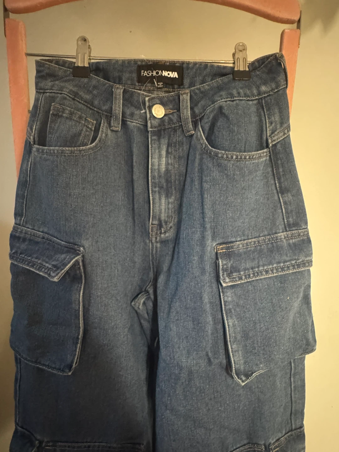 Fashion Nova Wide Leg Cargo Jeans - photo 2