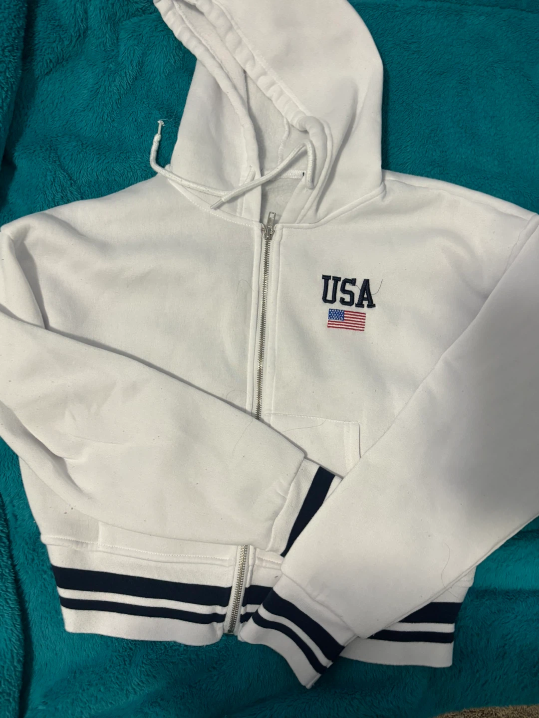 White USA Champion League Jogger Set - photo 2