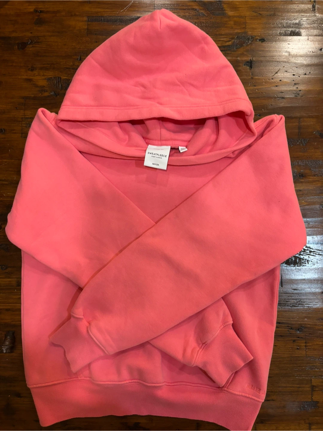 Aritzia Sweatfleece Hoodie - Coral