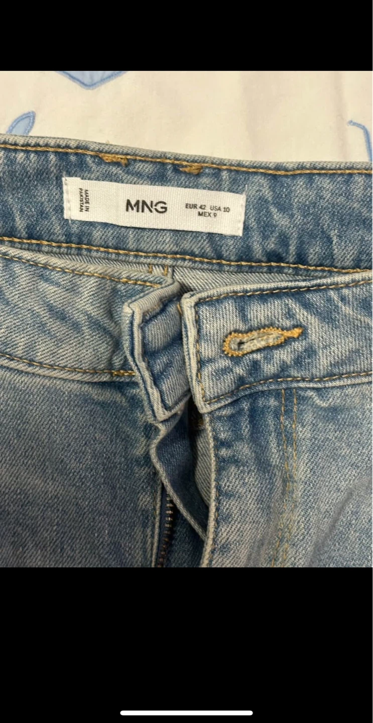 MNG Wide Leg Cropped Jeans Size 10 - photo 4