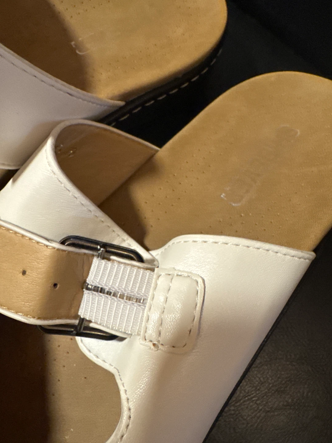 White Comfort Slide Sandals - Size 9 (Fits like 8.5) - photo 5