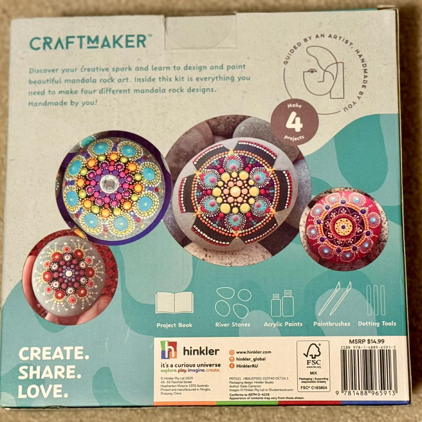 CRAFTMAKER Mandala Rock Painting Kit - photo 2