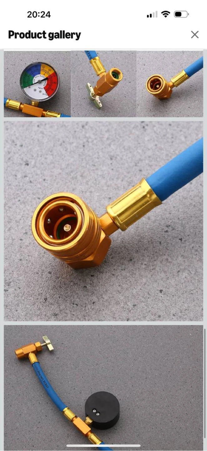 VOSAREA R134A AC Recharge Hose with Gauge Car - photo 4