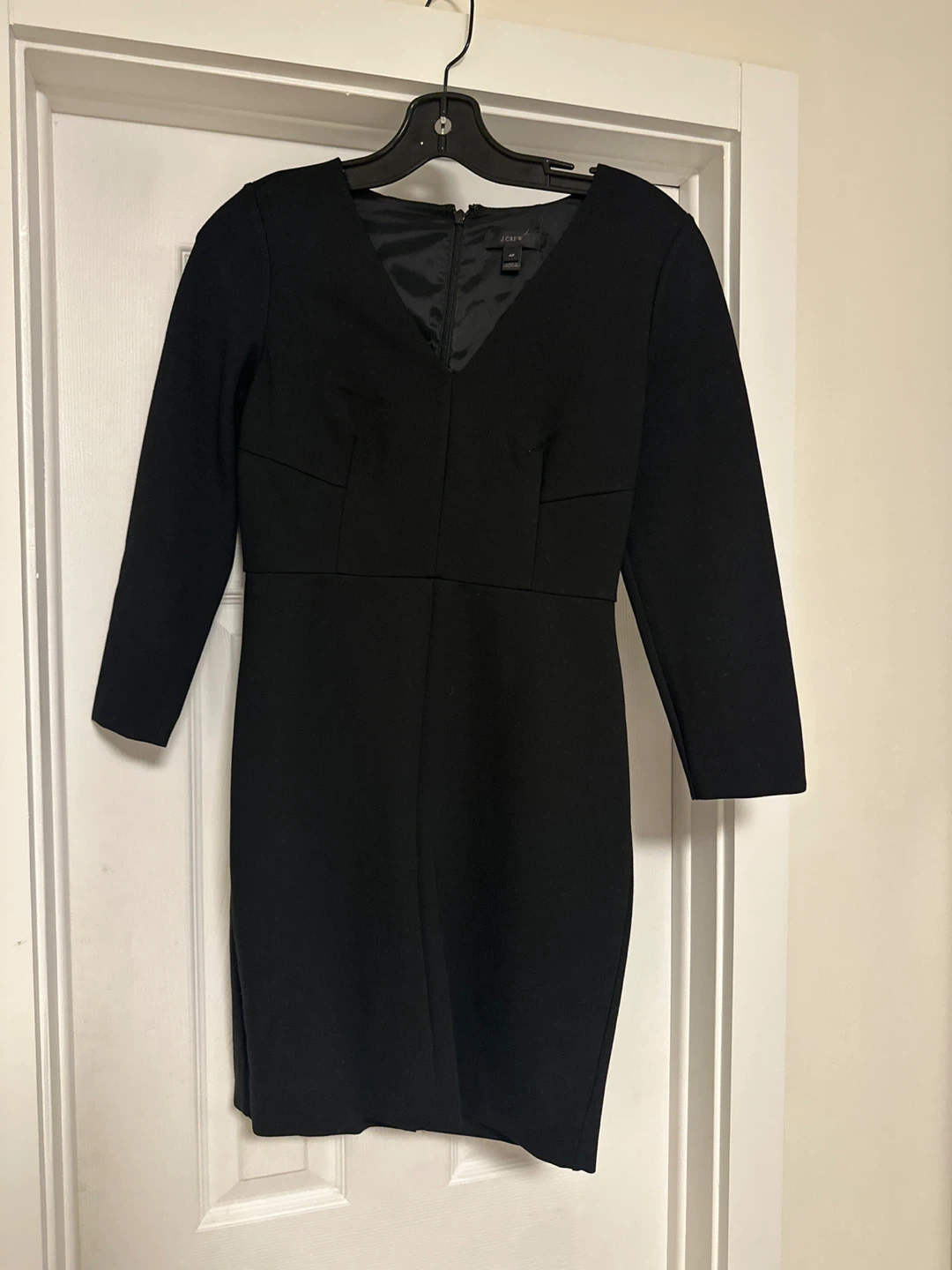 J.Crew Black Sheath Dress Size 4P