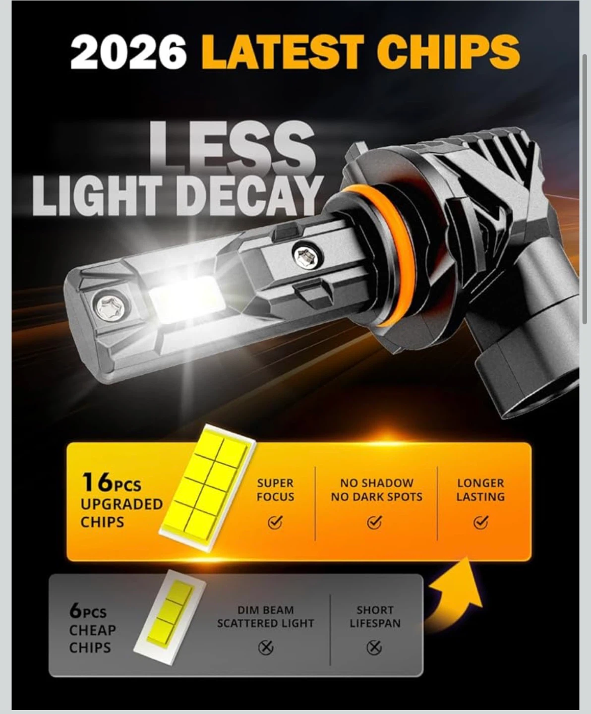 AUXBEAM Q15 9005 H11 Combo LED Headlight Bulbs Conversion Kit - photo 3